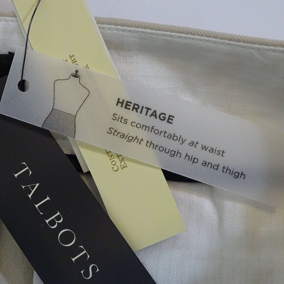 Talbots Women Slimming Heritage Khaki Beige Pants Size 4 Stretch Slim Leg NEW - Picture 9 of 14